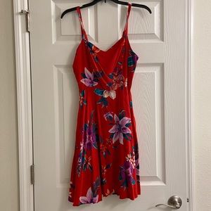 Red flower sundress
